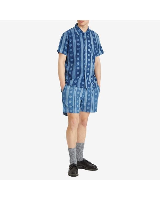 Kardo Blue Chintan Shibori Dye Vacation Shirt for men
