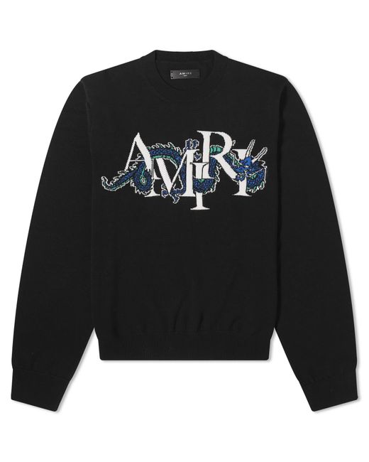 Amiri Black Cny Dragon Crew Sweater for men