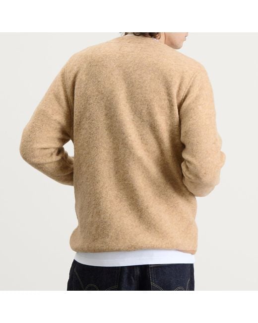 Universal Works Natural Wool Fleece Cardigan for men