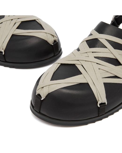 Rick Owens Black Megalaced Mule for men