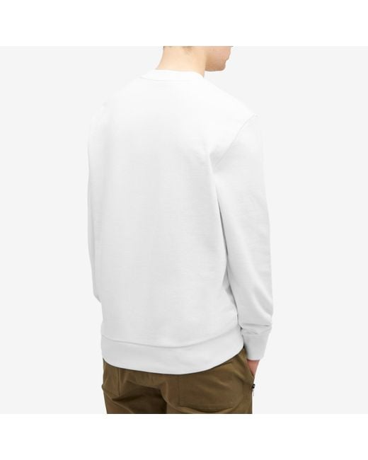 Moncler White Logo Sweatshirt for men
