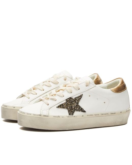 Golden Goose Deluxe Brand White Hi-Top Sar Leather Sneakers