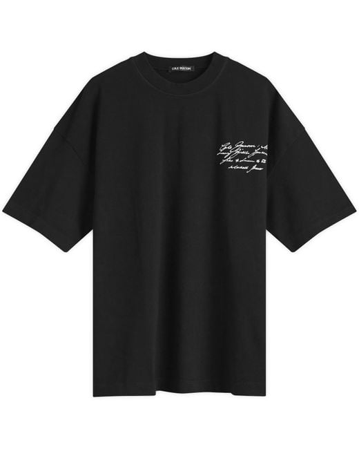 Cole Buxton Black Script T-Shirt for men