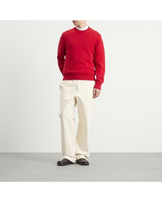 Jil Sander Textured Cotton Crew Neck Jumper for men