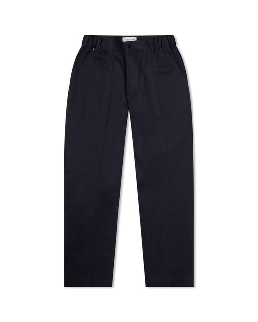 Moncler Blue Cotton Trousers for men