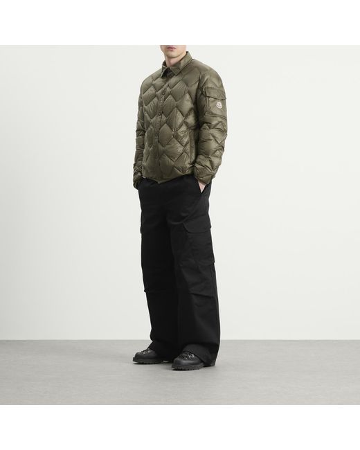 Moncler Green Moulleau Recycled Rip-Stop Shirt Jacket for men