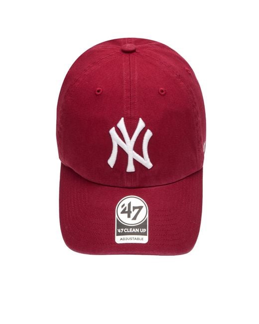 '47 Red 47 Ny Yankees Clean Up Cap