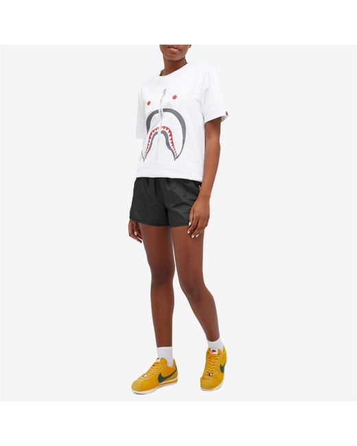 A Bathing Ape Black Shark Running Shorts
