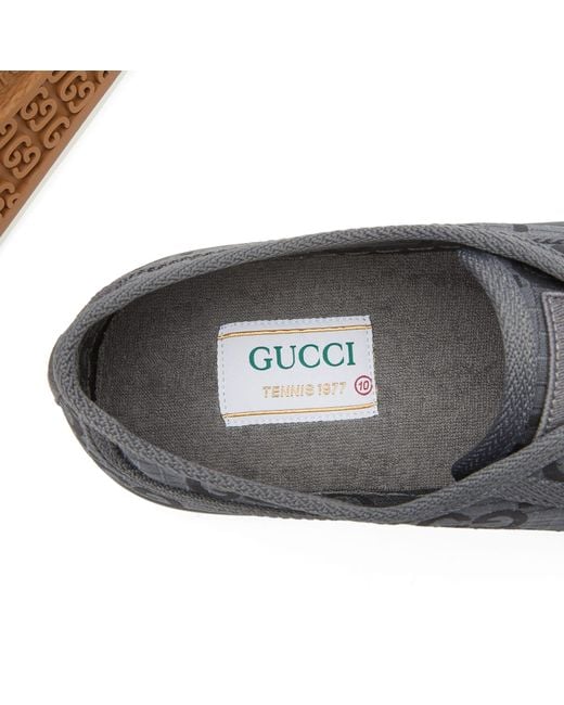 Gucci Gray Ripstop Tennis Sneakers for men