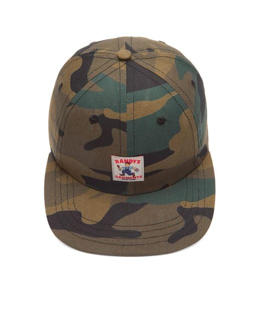 Randy's Garments Green 5 Panel Logo Snapback Cap for men