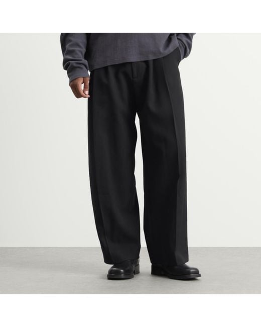 Studio Nicholson Black Line Tech Wool Pleated Trouser for men