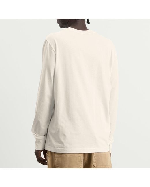 Moncler White Long Sleeve Cotton T-Shirt for men
