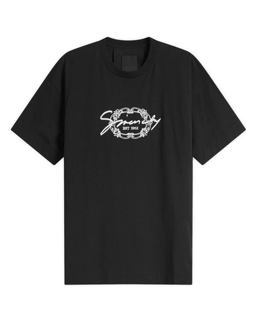 Givenchy Black Signature Logo Regular Fit T-Shirt for men