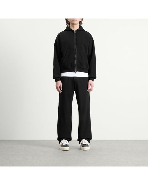 Cole Buxton Black Nylon Tape Zipped Hoodie for men
