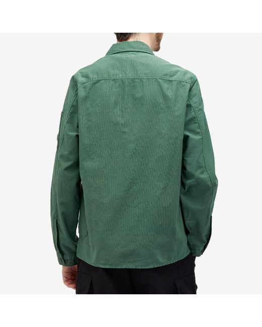 C P Company Green Ottoman Workwear Shirt for men