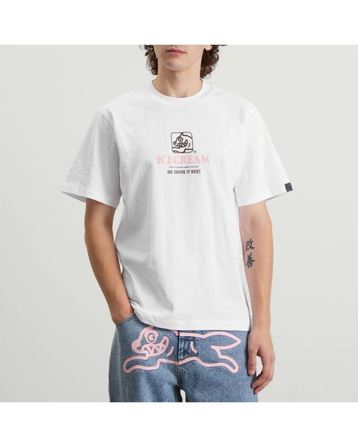 ICECREAM White Serve It Best T-Shirt for men