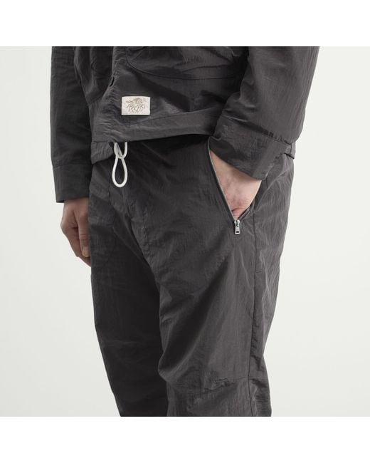 RANRA Gray Wilder Shiny Nylon Cargo Pants for men