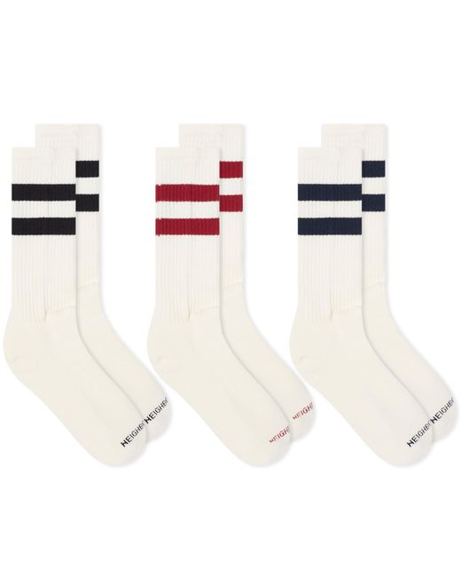 Neighborhood White Classic 3-Pack Socks for men
