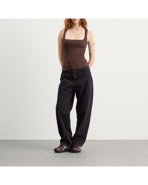 Skims Brown Smooth Layers Square Neck Tank Top