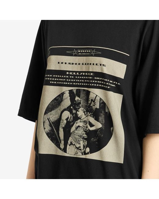 Rick Owens Black Jumbo Short Sleeve T-Shirt