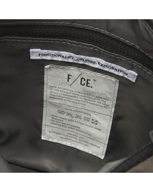 F/CE Gray Textured Twill Pouch
