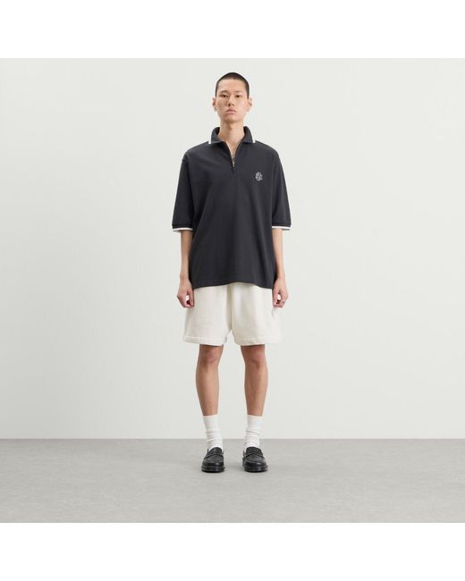 END. Black Piquet Polo