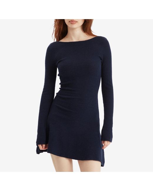 Peachy Den Blue Claudine Knit Dress