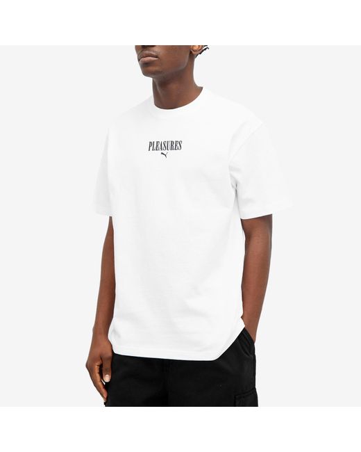 PUMA White X Pleasures Graphic T-Shirt for men