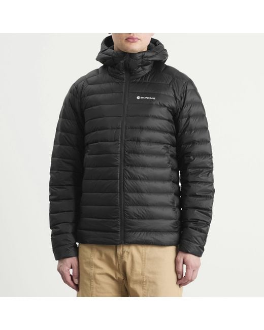 MONTANÉ Black Anti-Freeze Hooded Down Jacket for men
