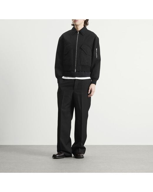 Second/Layer Black Second Layer Revival Flight Jacket for men
