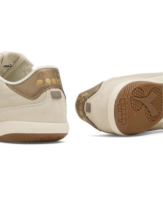 Diadora White Indoor Metallic Sneaker for men