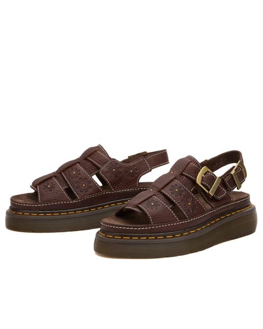 Dr. Martens Brown Wrenlie Open Fl Sandal