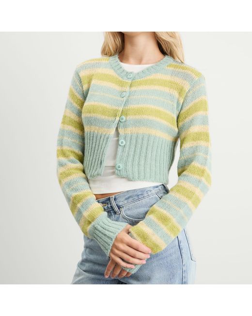 SUNDAYFRUITMARKET Yellow Sun Cropped Cardigan