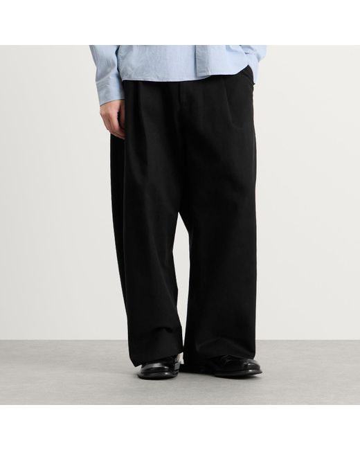 Studio Nicholson Black Sorte Deep Pleat Volume Pant for men