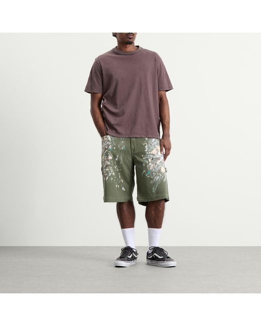 GALLERY DEPT. Green Platoon Painter Shorts for men