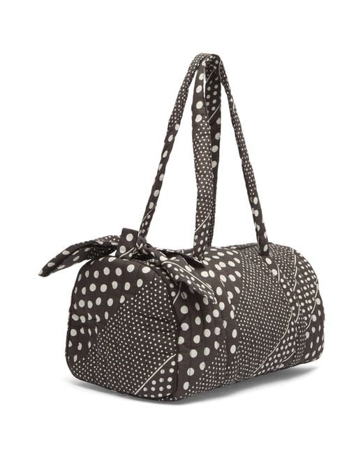 Damson Madder Black Quilted Weekender Bag