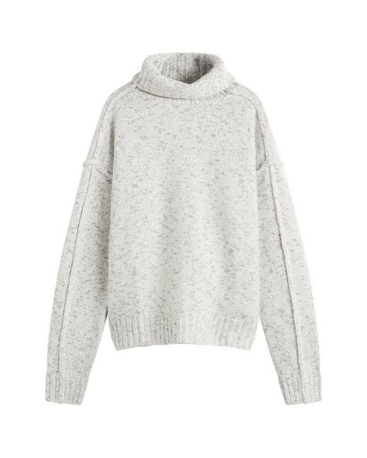 Won Hundred Gray Bristol Reverse Seam Turtle Neck Jumper for men