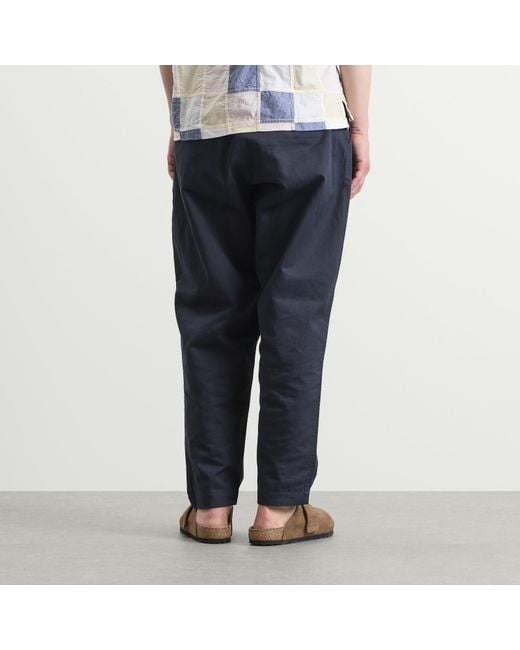 Universal Works Blue Pleated Track Pant for men
