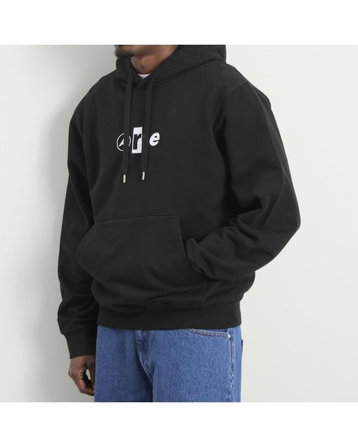 Arte' Black Collage Logo Hoodie for men