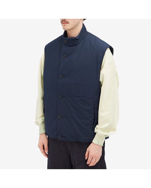 Nanamica Blue Insulation Vest for men