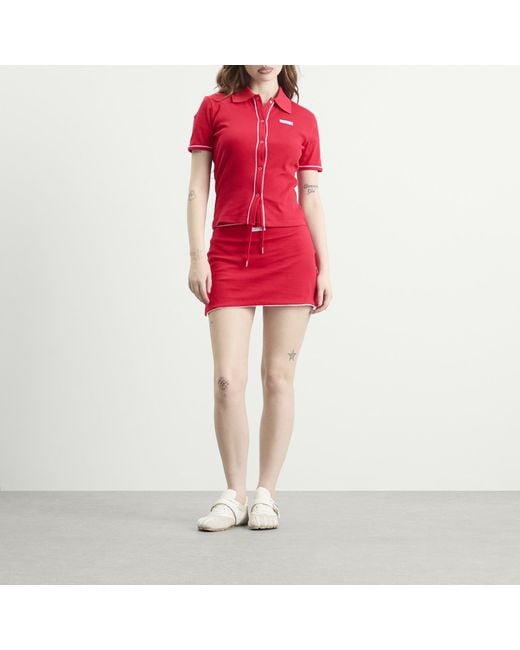 MARINE SERRE Red Cute 70's Mini Skirt
