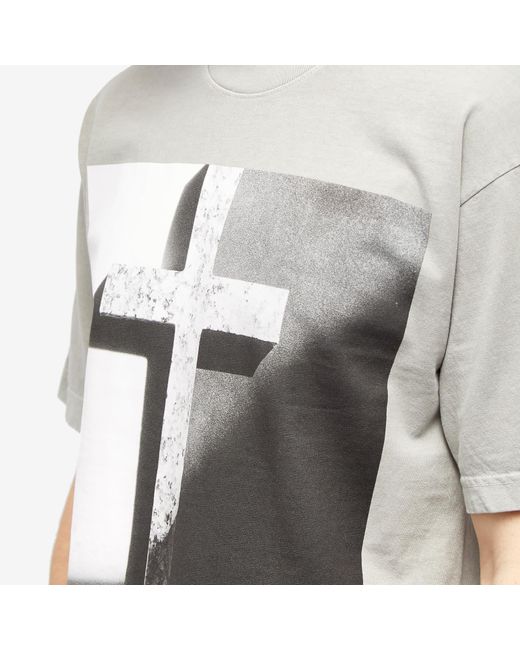 Pleasures Gray Cross Robert Maplethorpe T-Shirt for men