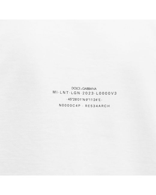 Dolce & Gabbana White Vibe Centre Logo T-Shirt for men