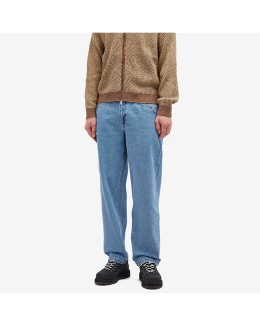 Dime Blue Classic Relaxed Denim Jeans for men
