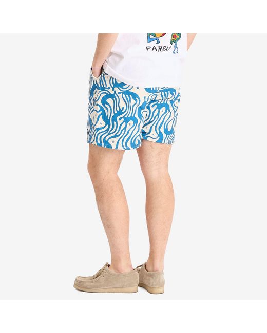 by Parra Blue The Blob Swim Shorts for men