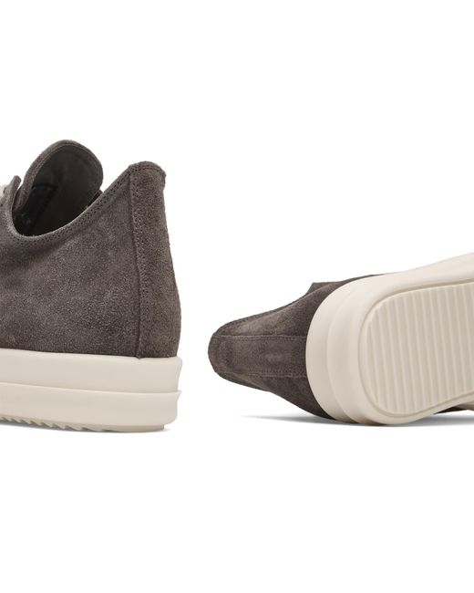 Rick Owens Gray Low Sneakers