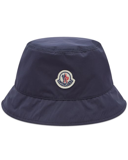 Moncler Blue Logo Badge Bucket Hat for men