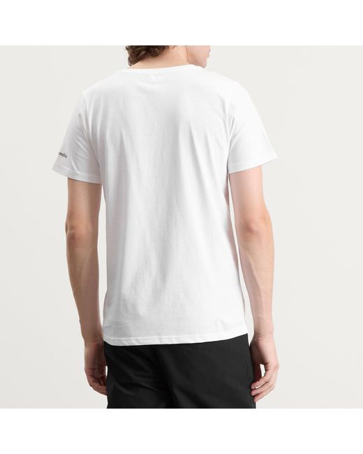 Columbia White Csc Seasonal Logo T-Shirt for men
