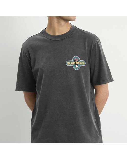Amiri Gray Hollywood Wolf T-Shirt for men