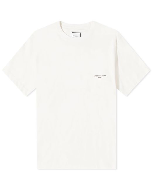 Wooyoungmi White Box Logo T-shirt for men